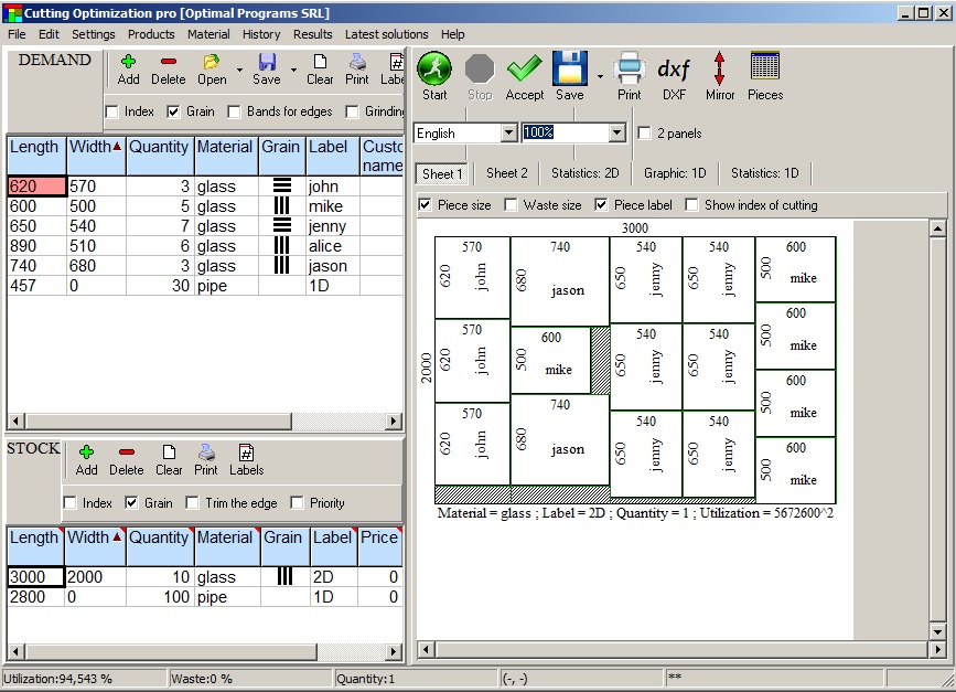 cutting optimization pro screenshot